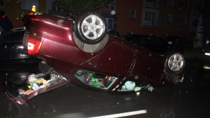 Řidička v noci bourala kvůli dešti