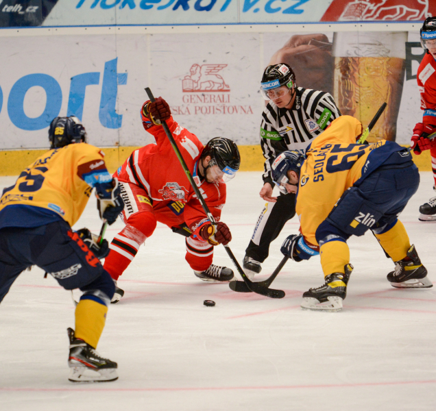 Hokejisté HC Olomouc derby se Zlínem nezvládli
