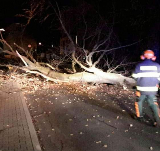 Hasiči na Jesenicku se během větrné noci činili